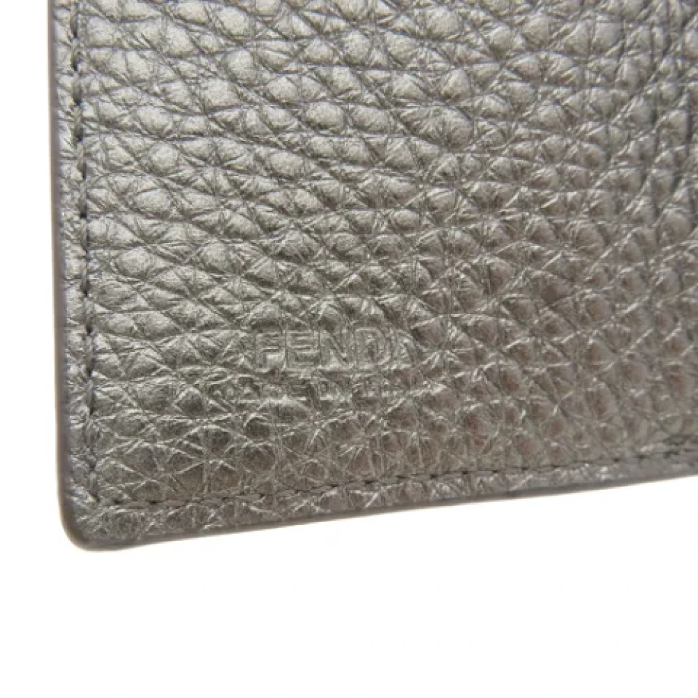 Fendi Vintage Pre-owned Leather wallets Gray Heren