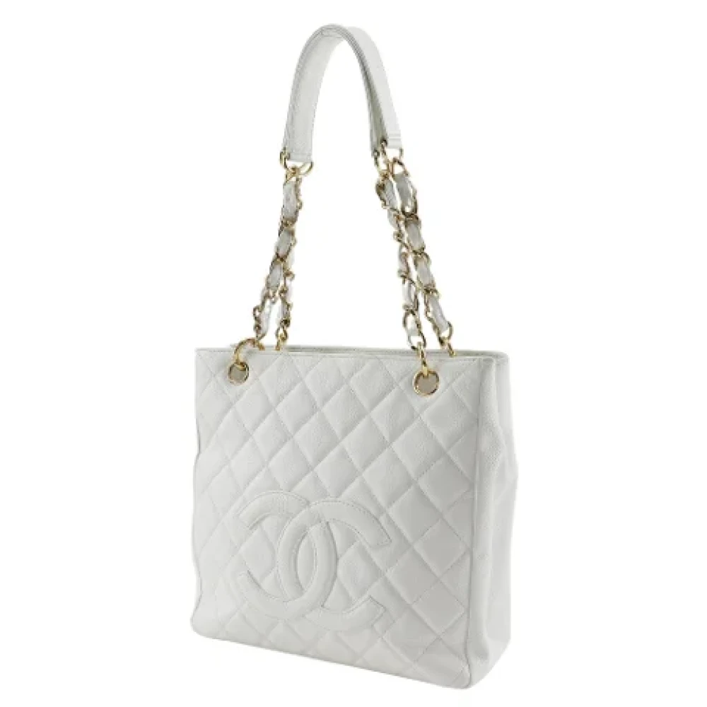 Chanel Vintage Pre-owned Leather chanel-bags White Dames
