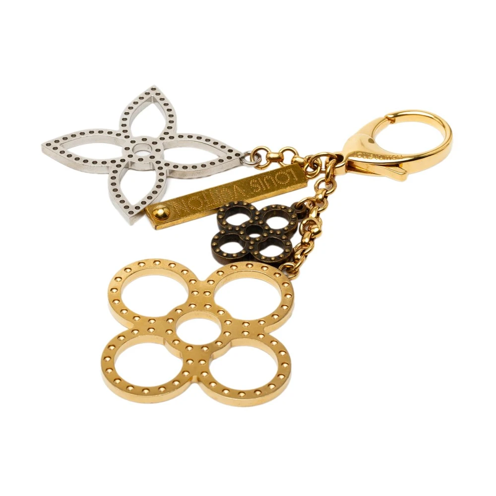 Louis Vuitton Vintage Women's Yellow Pre-Owned Flower Charm Key Holder