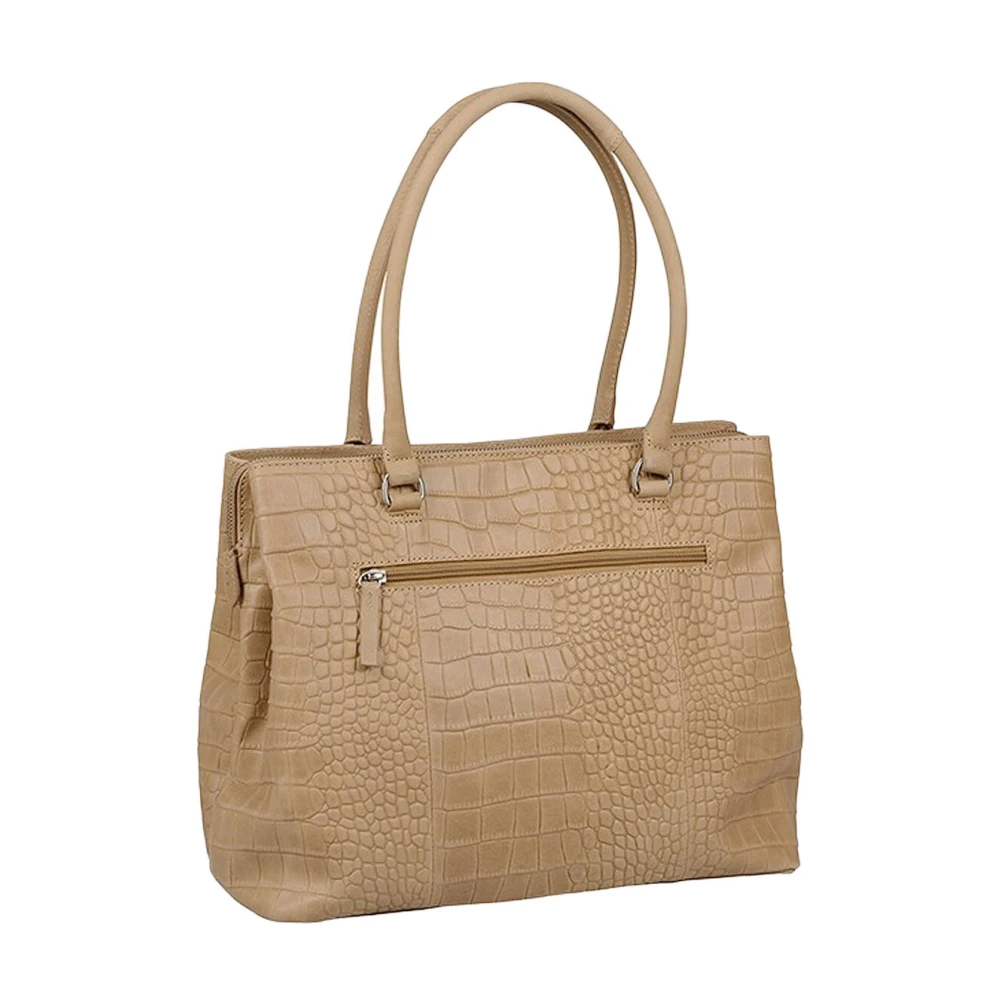 Burkely Klassieke leren tas Beige Dames