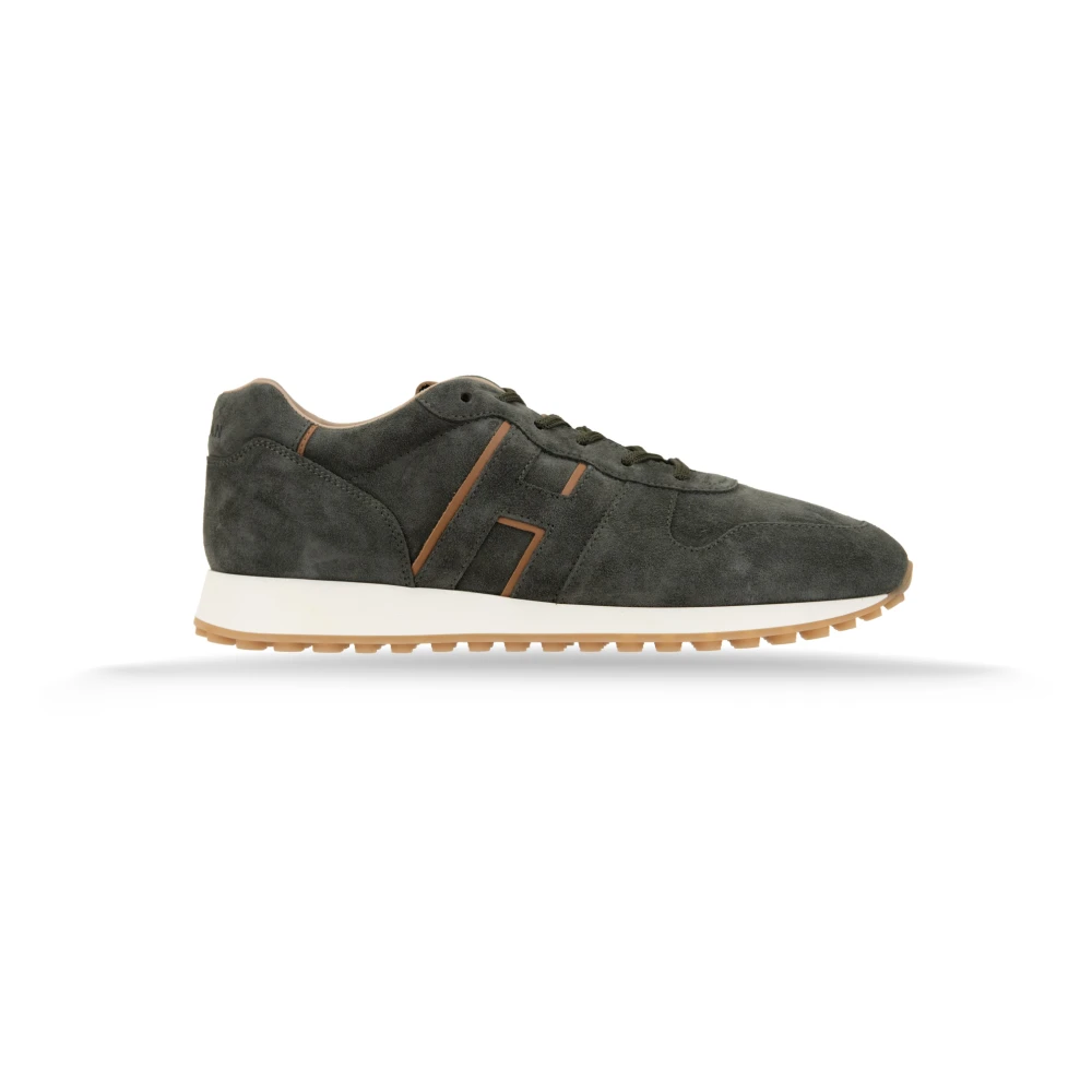 Hogan Suède Vetersneakers Heren Schoenen Groen