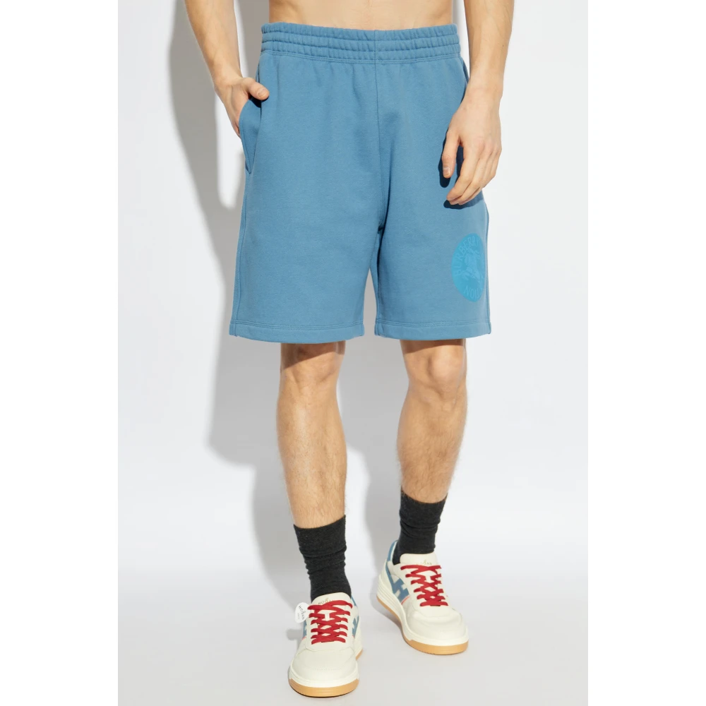 Burberry Sweatshorts met logo Blue Heren