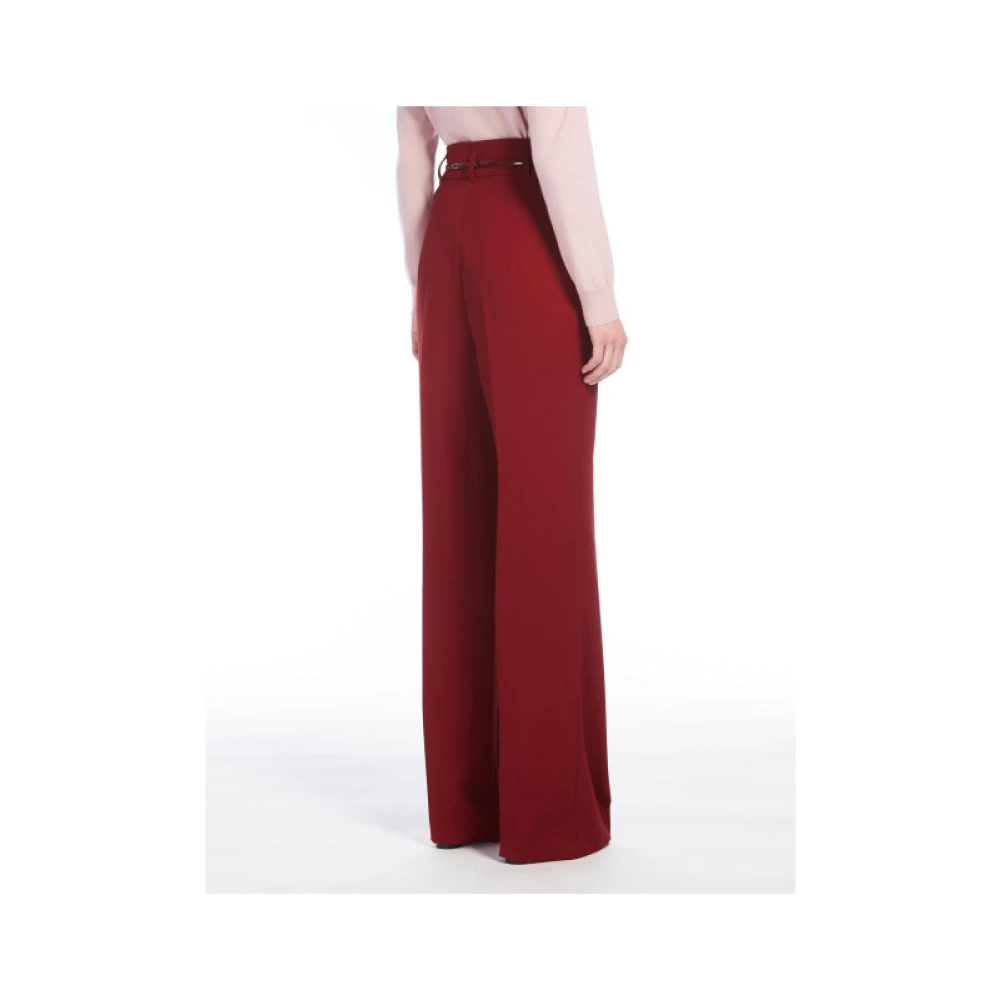 Max Mara Hoge taille wollen broek Red Dames