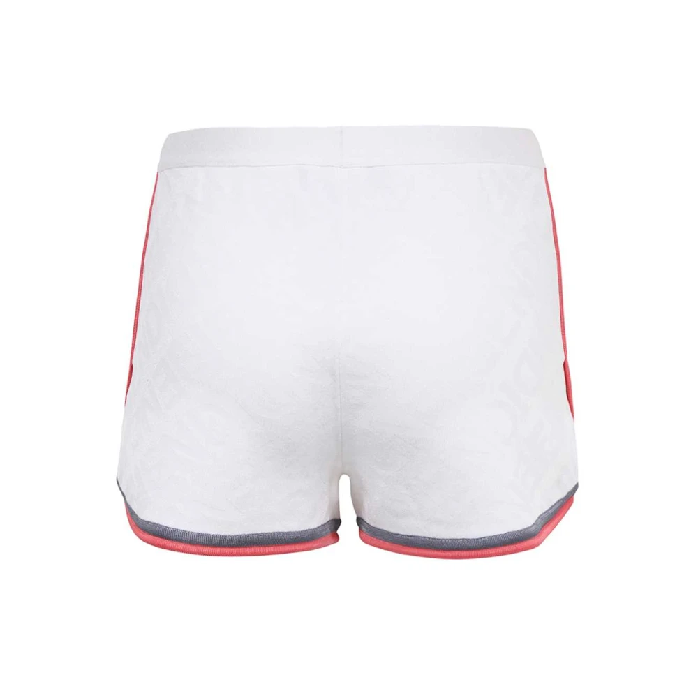 Fendi Contrast Edge Jacquard Logo Shorts White Dames