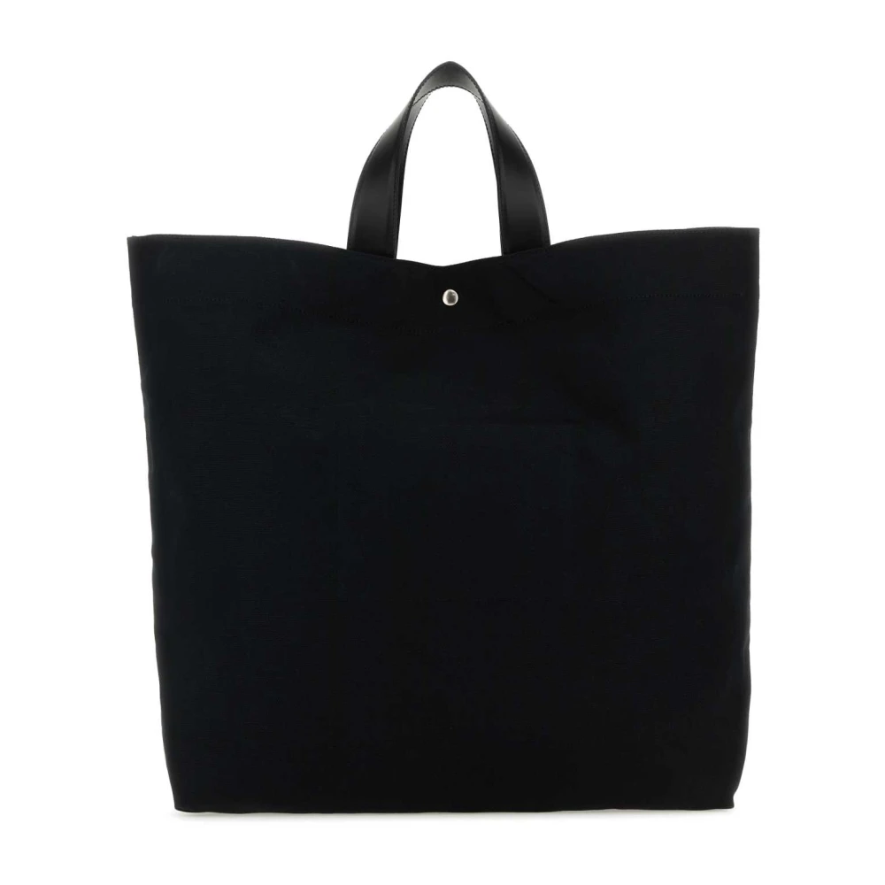 Jil Sander Canvas Shopping Bag Black Dames
