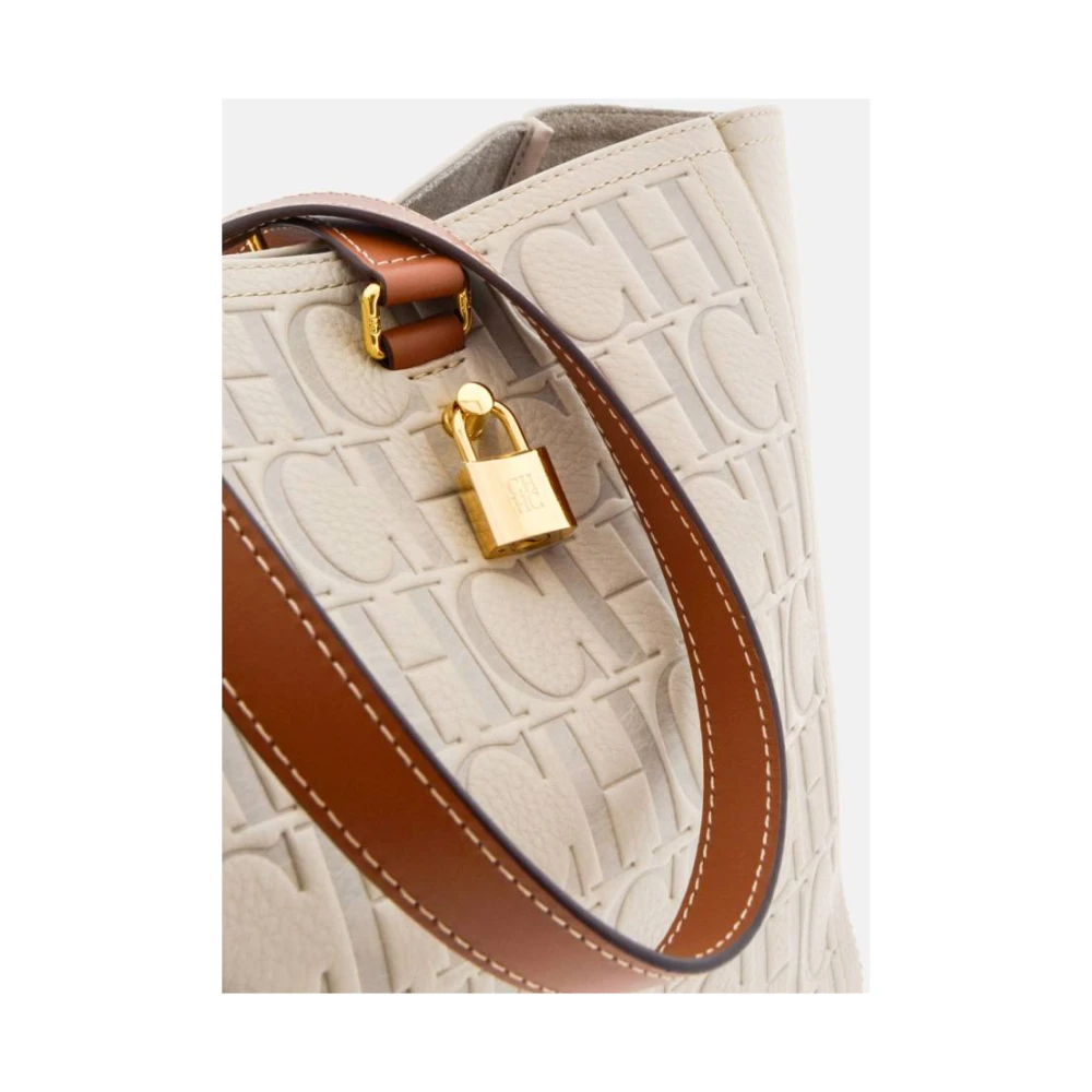 Carolina Herrera Vergrendelde hele dag Magnolia tas Beige Dames