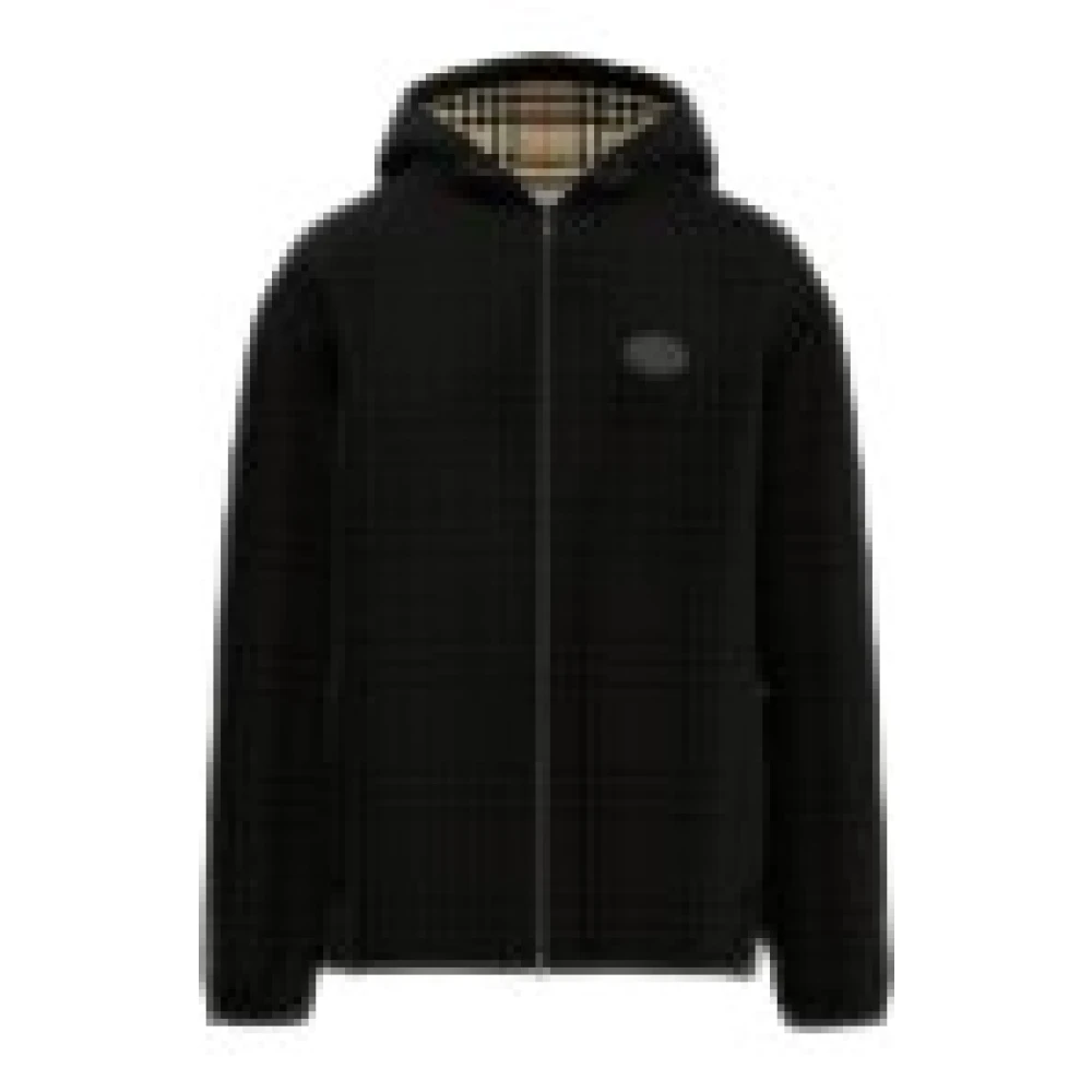 Burberry Uomo Beige Giacca Con Cappuccio Newport In Cotone Check - Immagine 3