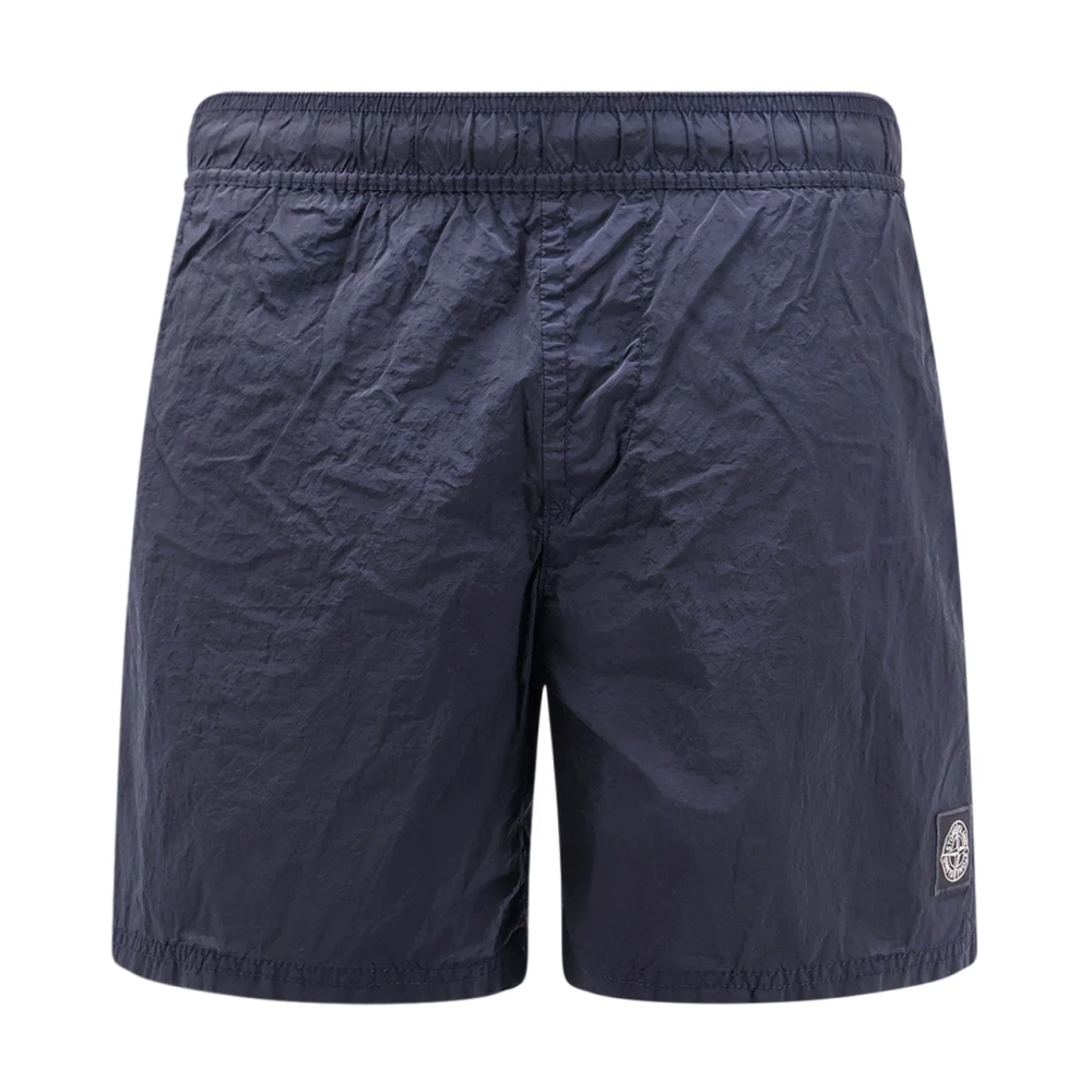 Stone Island Nylon Zwembroek met Zakken Blue Heren