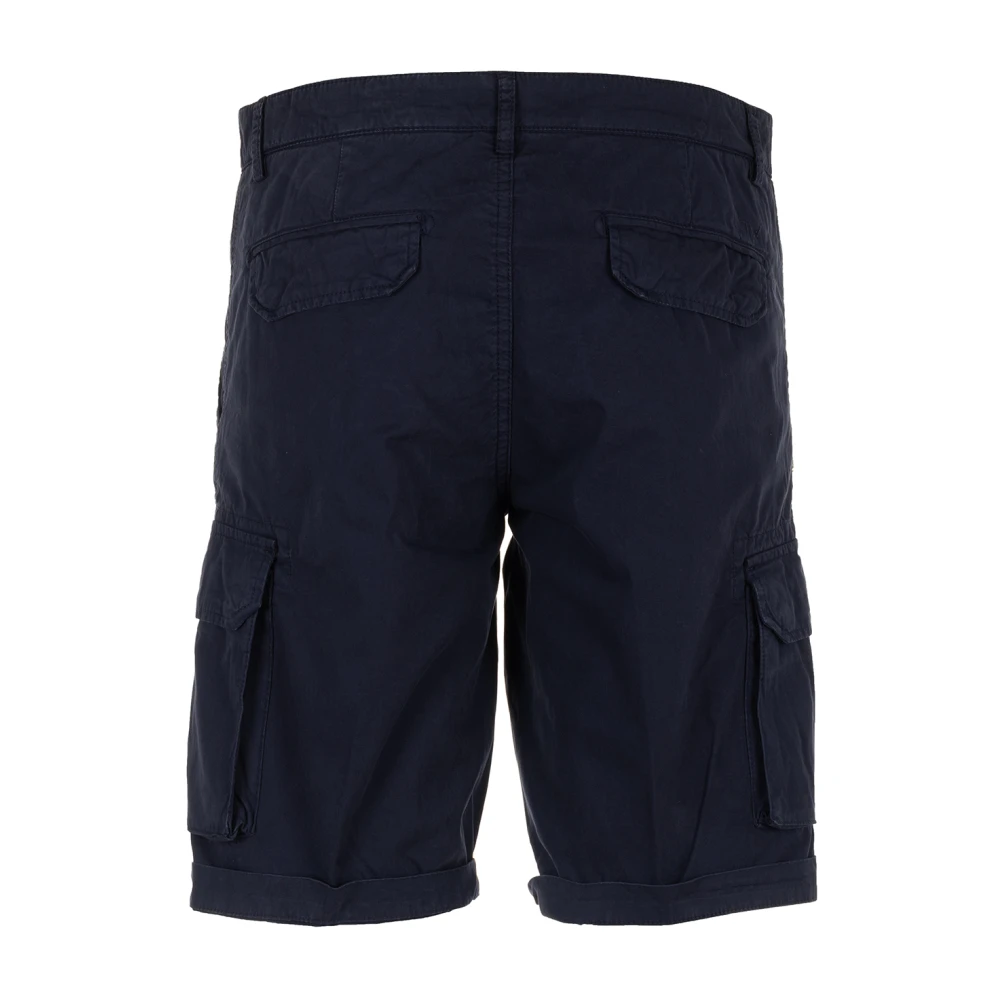 40Weft Blauwe Cargo Bermuda Shorts Blue Heren
