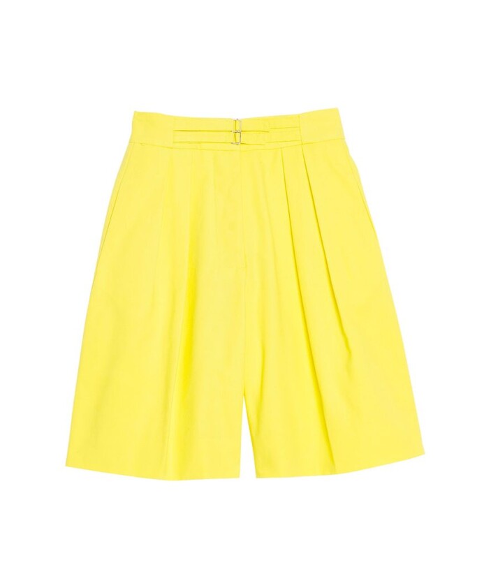 shorts-jaune-prune-taille-haute-en-toile
