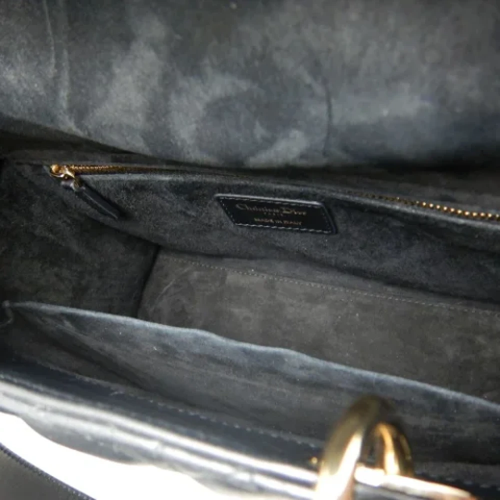 Dior Vintage Pre-owned Leather handbags Black Dames