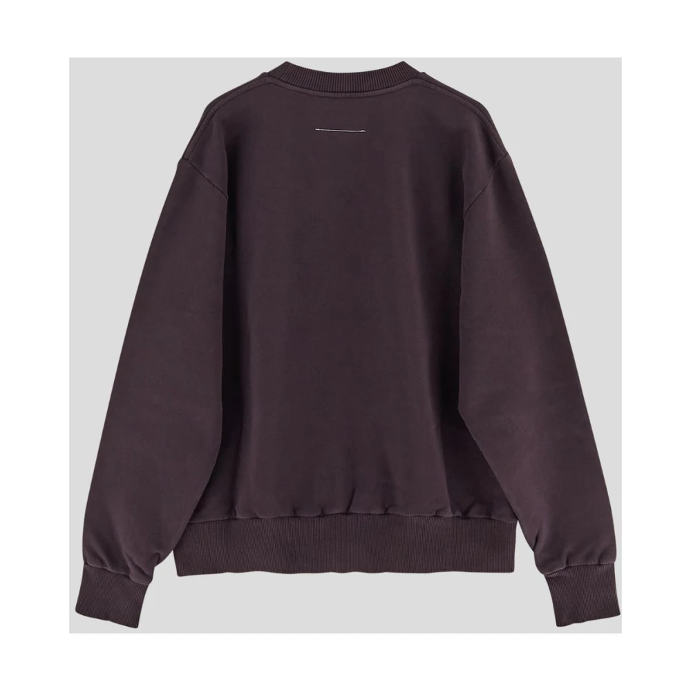 MM6 Maison Margiela Katoenen Logo Sweatshirt Purple Dames