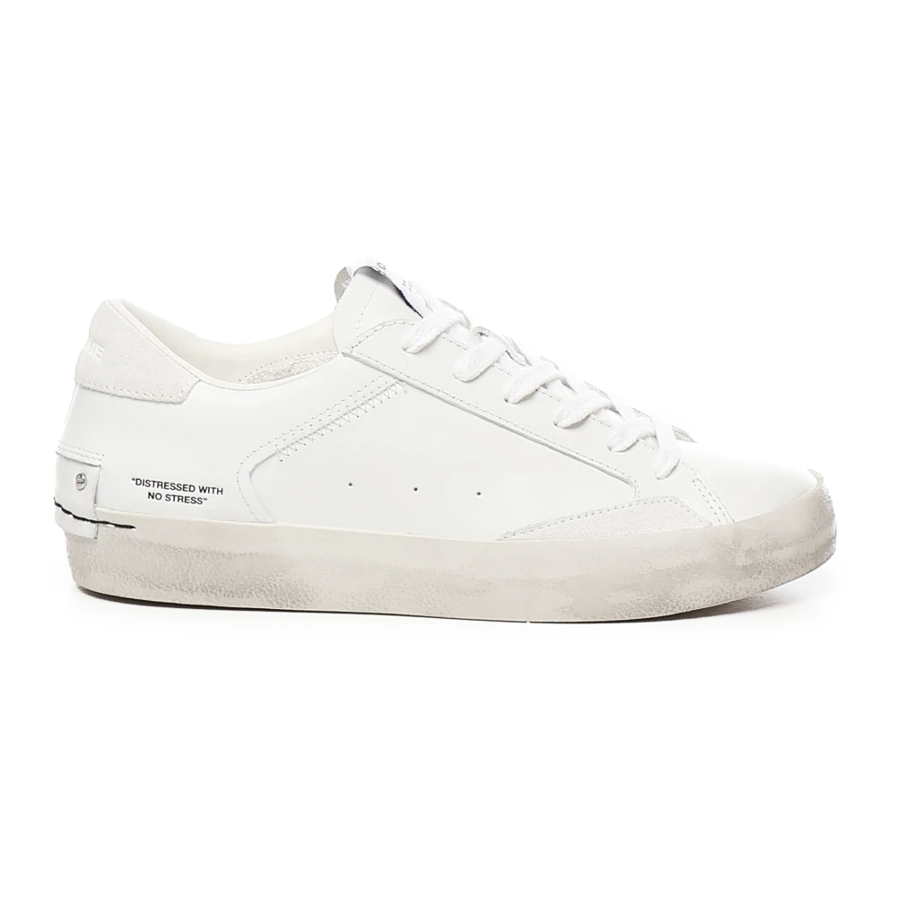 Crime London Women's White Sneakers,, Trainers With Suede Details Size 5 Uk