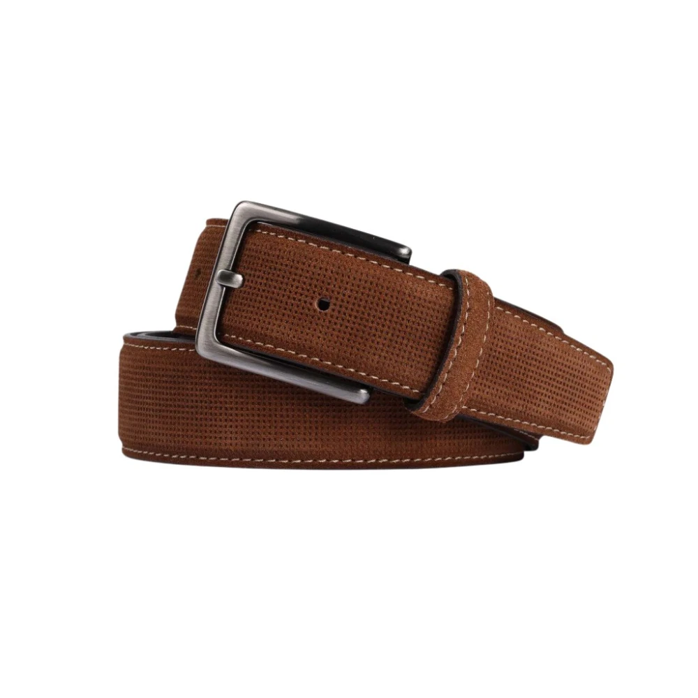Miguel Bellido Unisex Bruin Accessoires 3XS, Leer, 305-35 Leren Riem