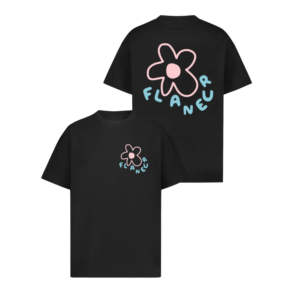Flâneur Bloesem T-shirt Black Heren