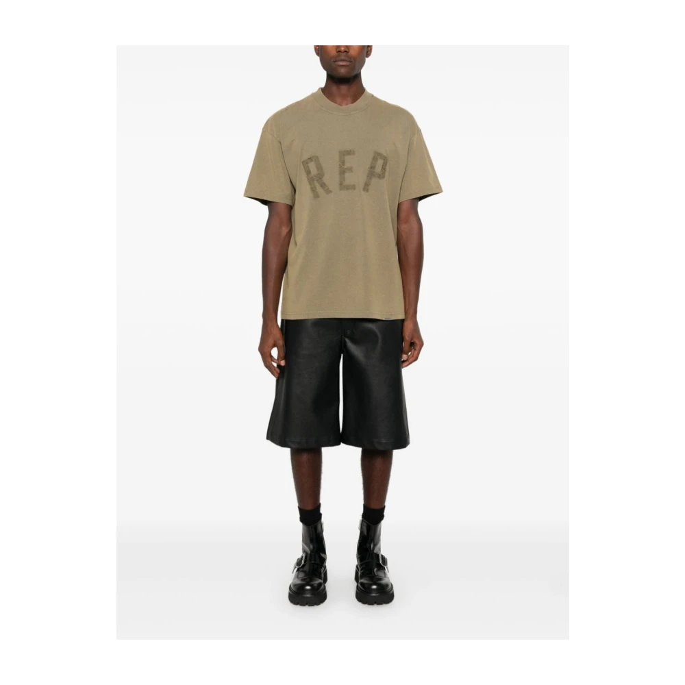 Represent Licht Olijfgroen Katoenen Jersey T-shirt Green Heren