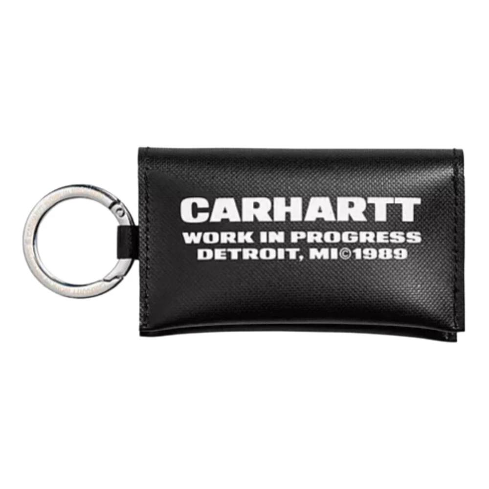 Carhartt WIP Link Script Keychain Zwart Wit Black Unisex