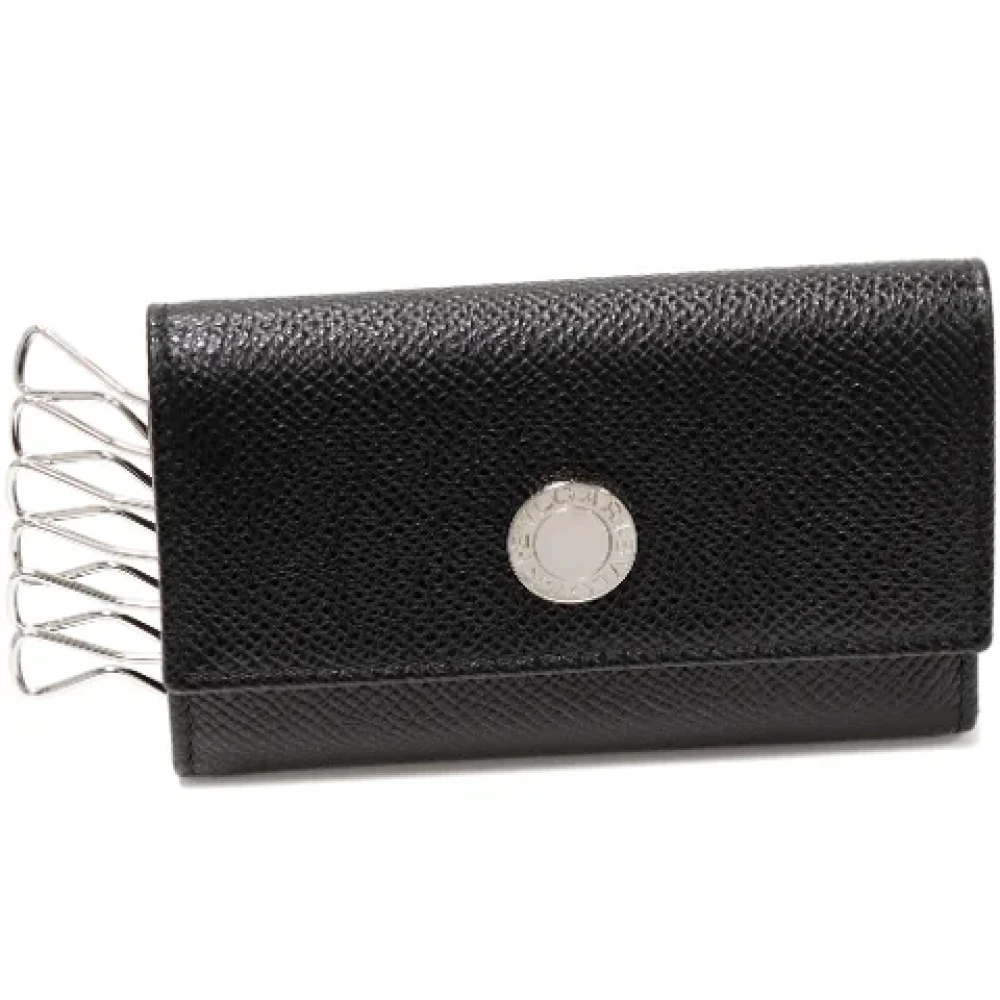 Bvlgari Vintage Pre-owned Leather key-holders Black Dames