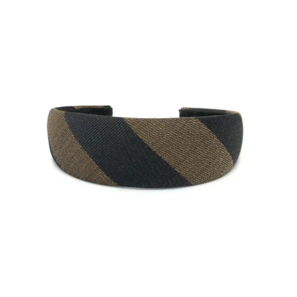 Fendi Vintage Pre-owned Fabric hair-accessories Brown Dames