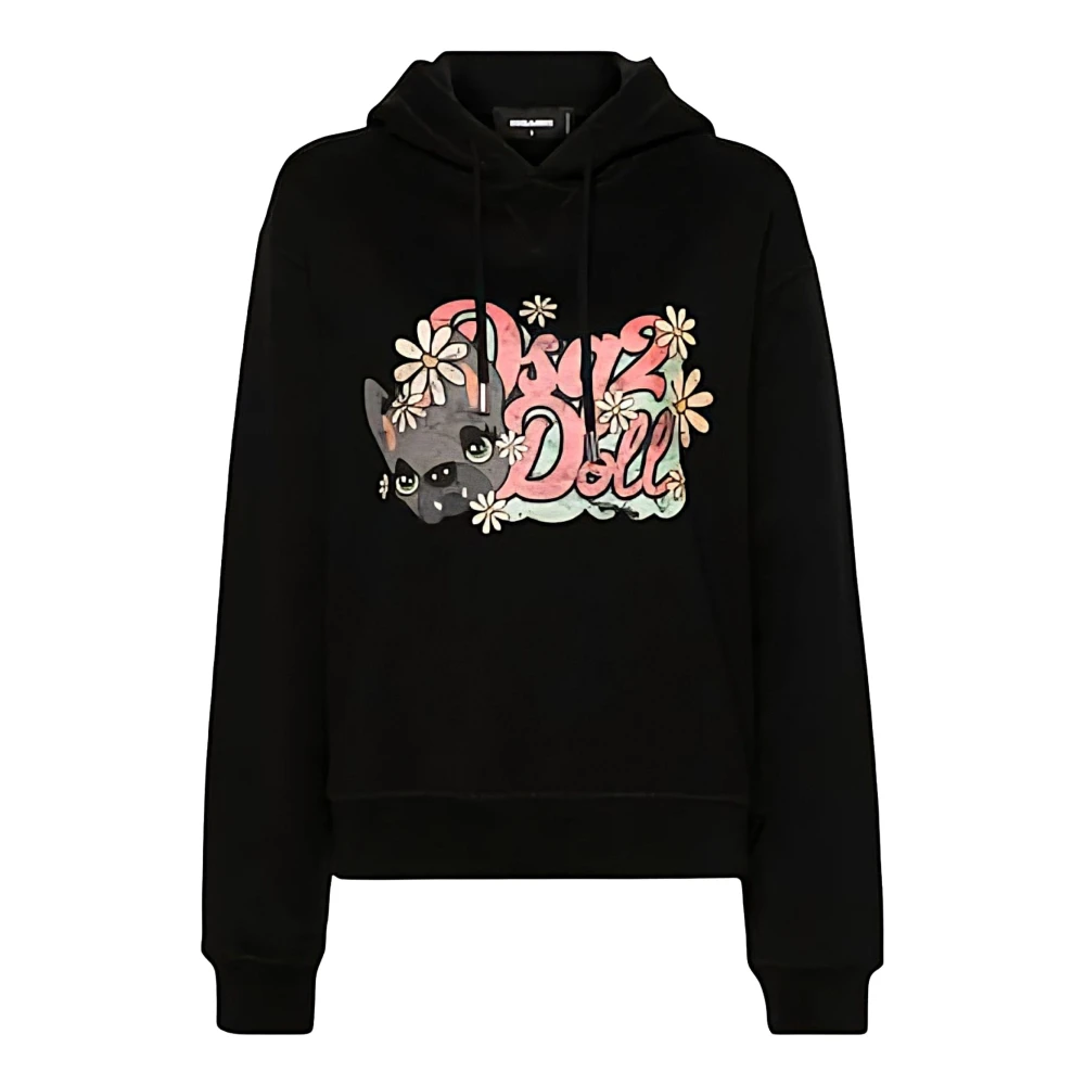 Dsquared2 Women's Black Hoodies, L, Felpa