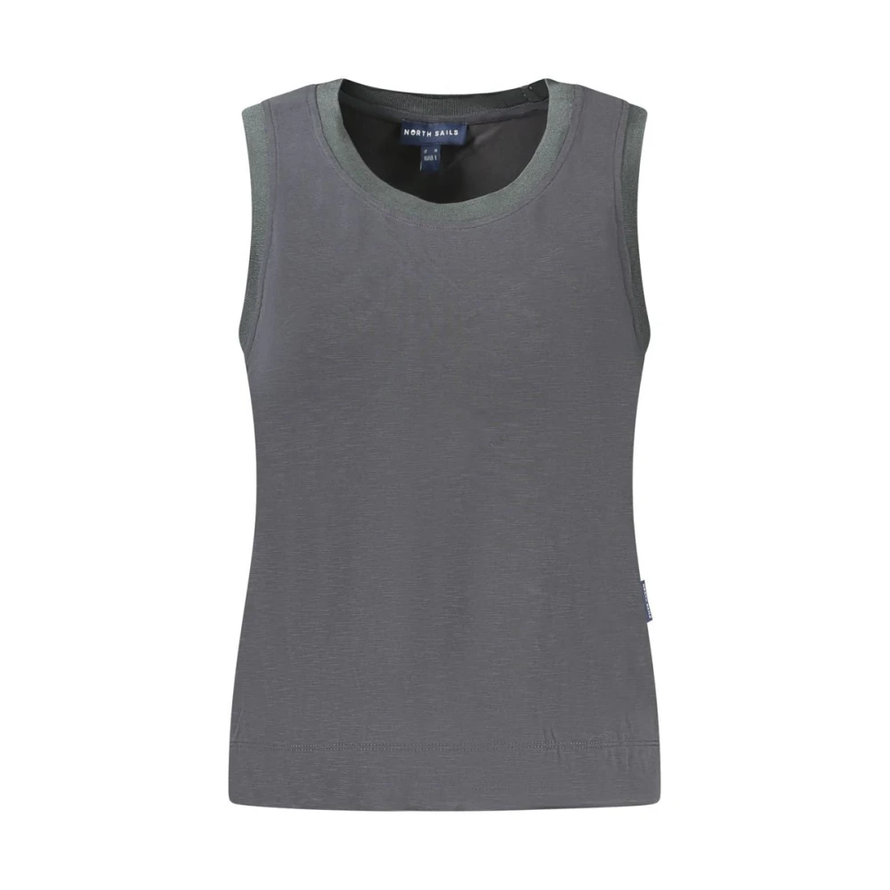 North Sails Women's Gray Sleeveless Tops, Xs, Tank Top With Wide Straps