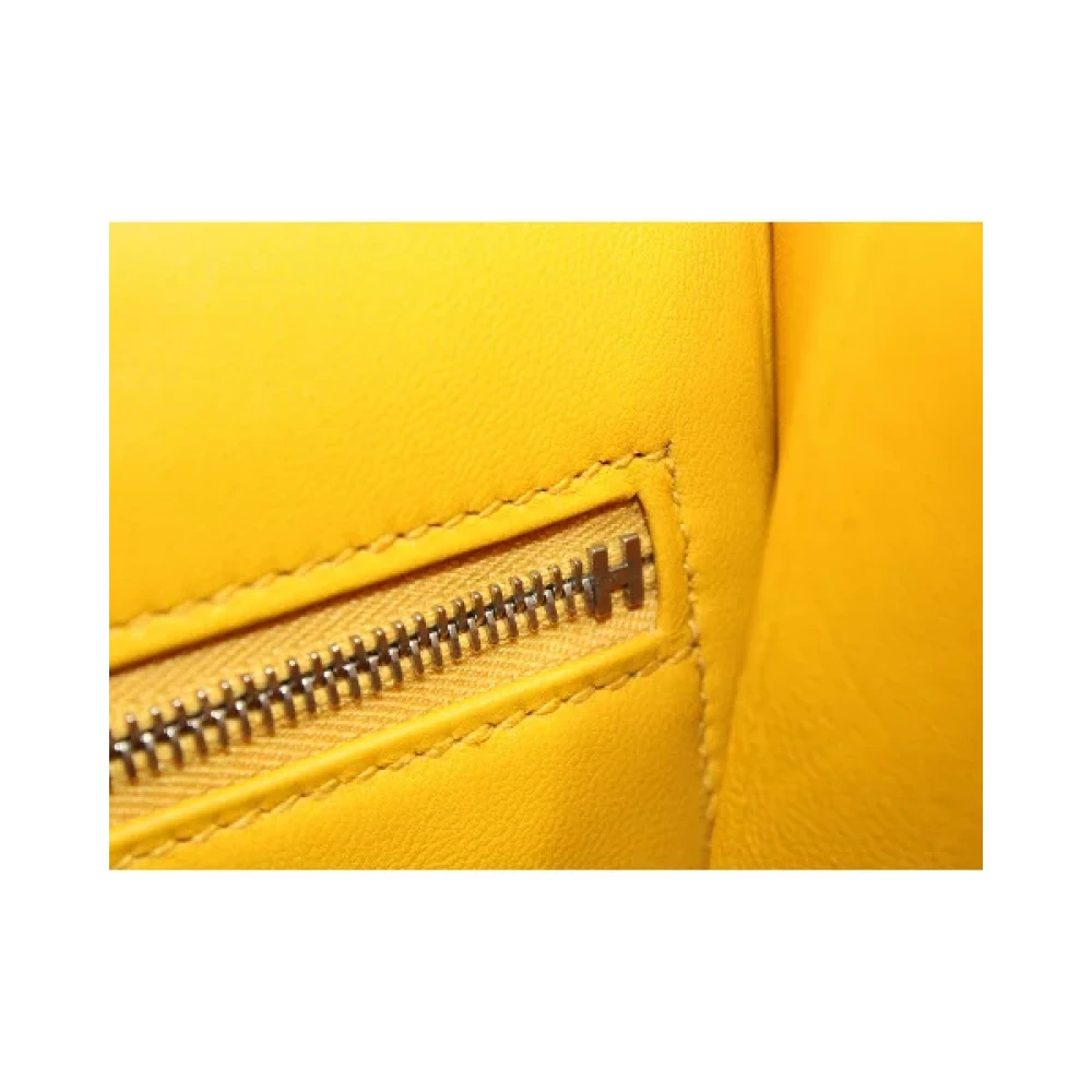 Hermès Vintage Pre-owned Leather crossbody-bags Yellow Dames