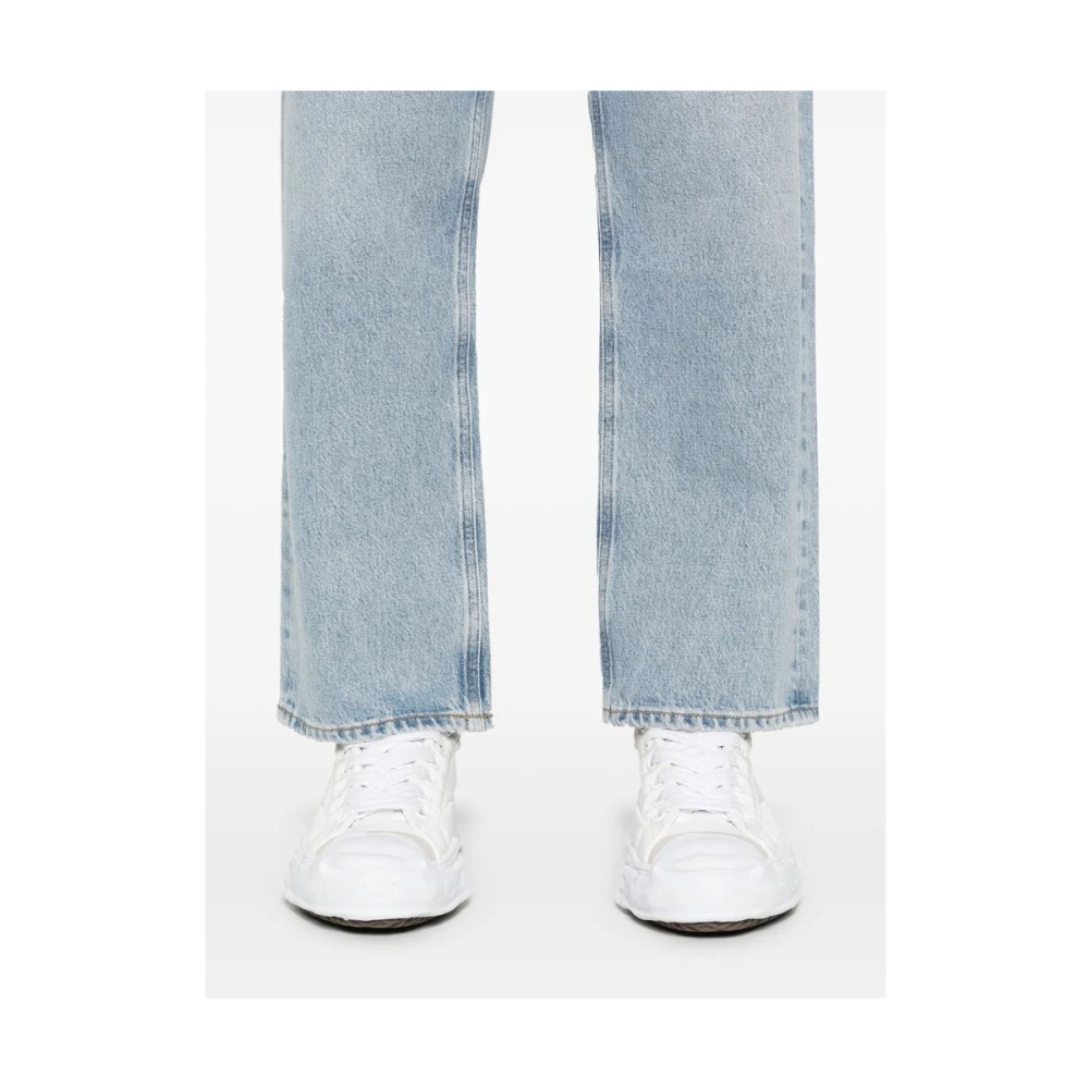 Agolde Lichtblauwe Knop Fly Jeans Blue Heren