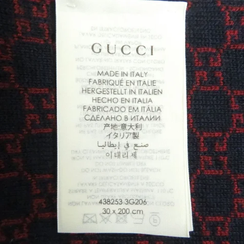 Gucci Vintage Pre-owned Cotton scarves Red Dames