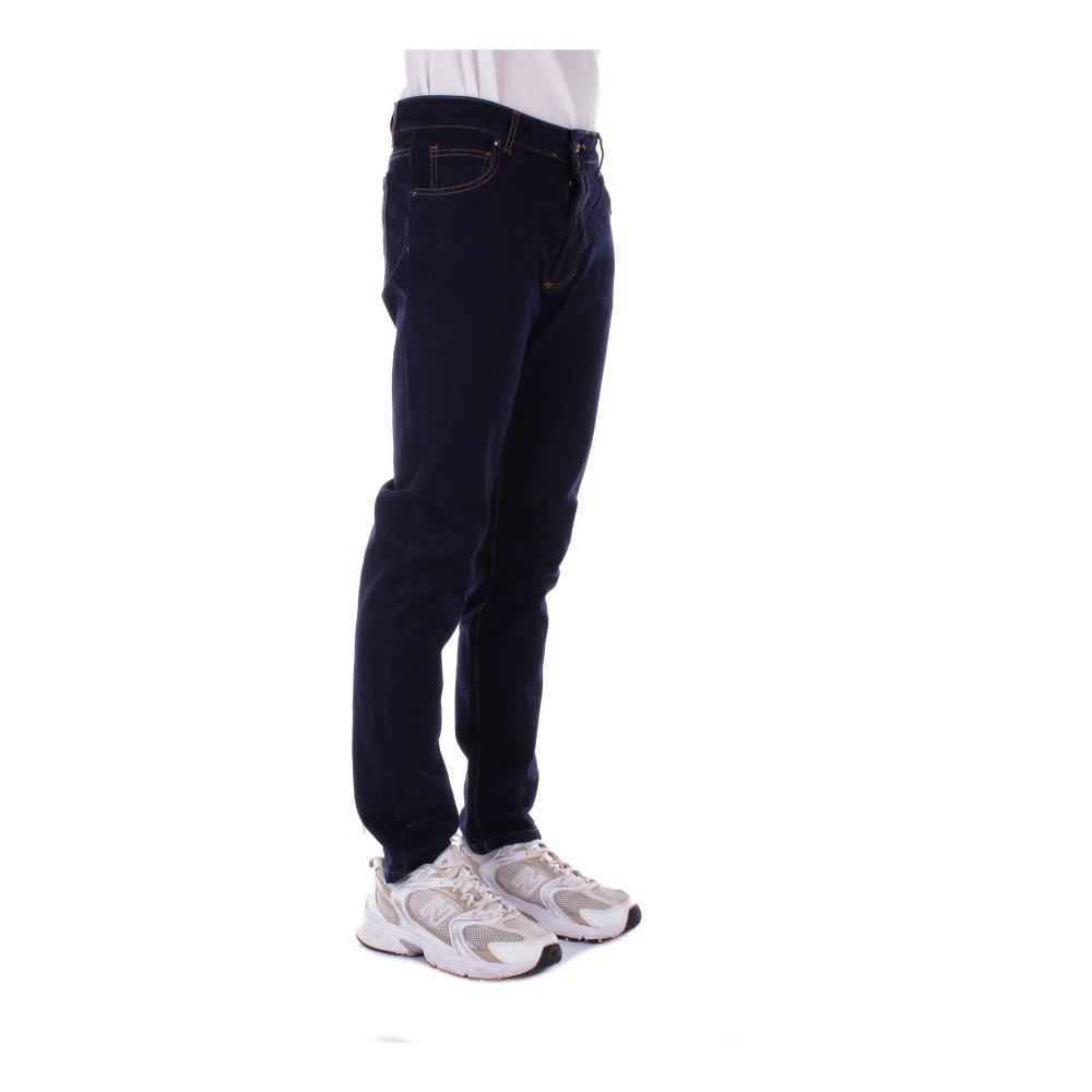 Costume National Heren Jeans met Logo Achterzak Blue Heren