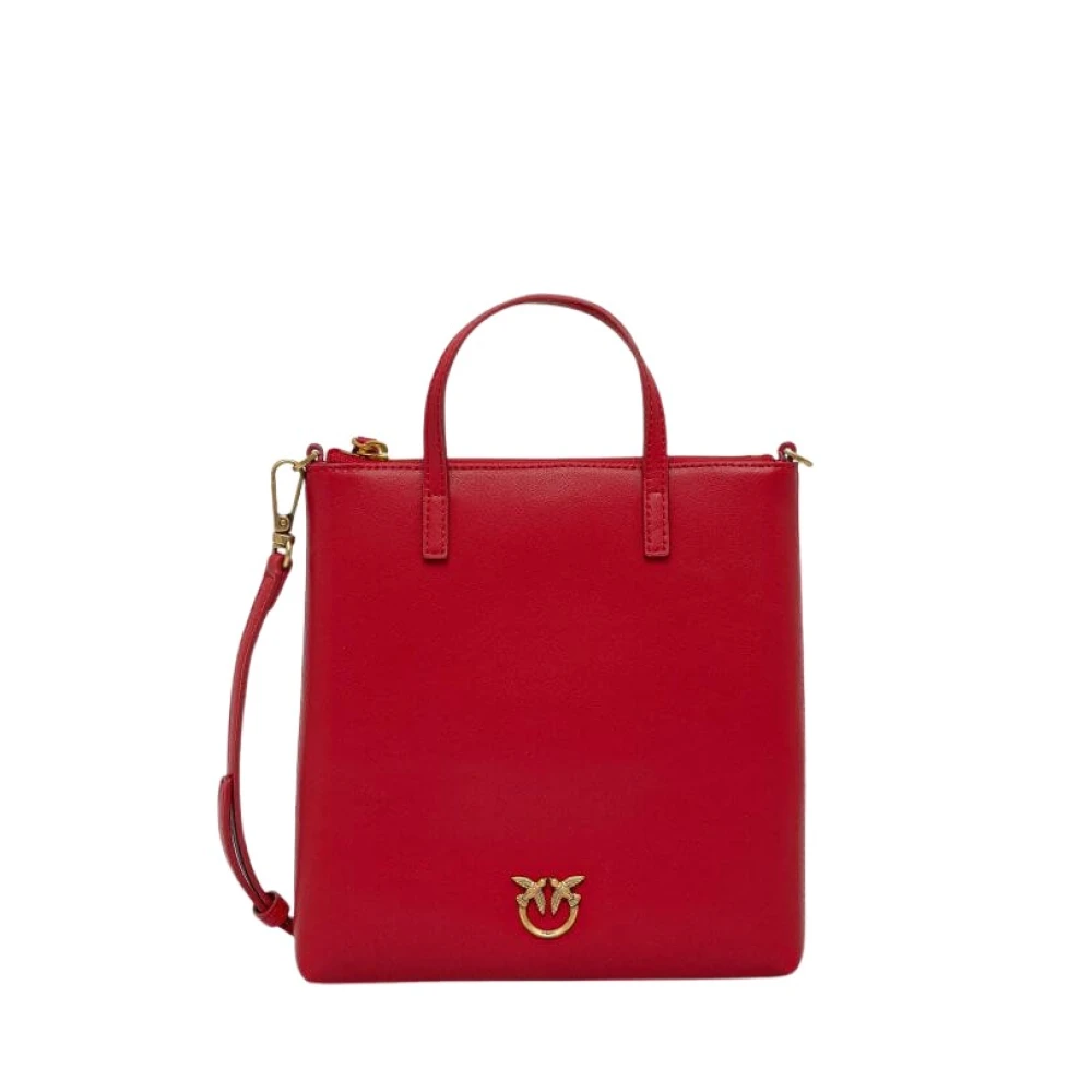 Pinko Rode Mini Shopper Tas Red Dames