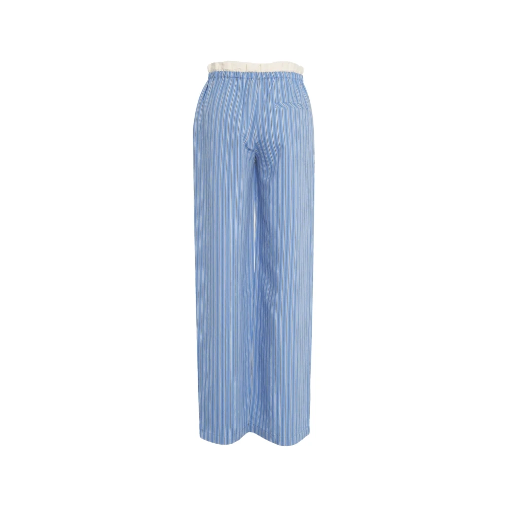 8pm Blauwe Wijde Pijp Broek 'Adler' Blue Dames