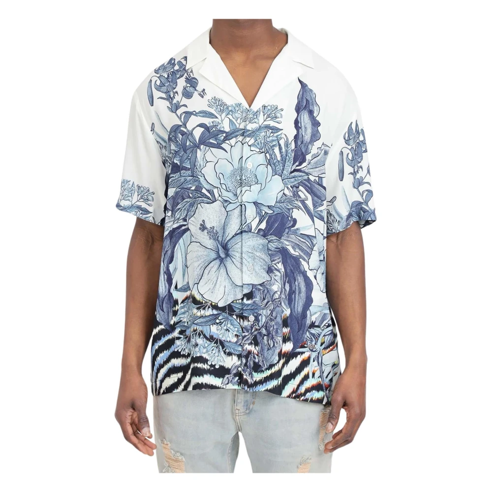Just Cavalli Viscose shirt met uniek ontwerp Multicolor Heren