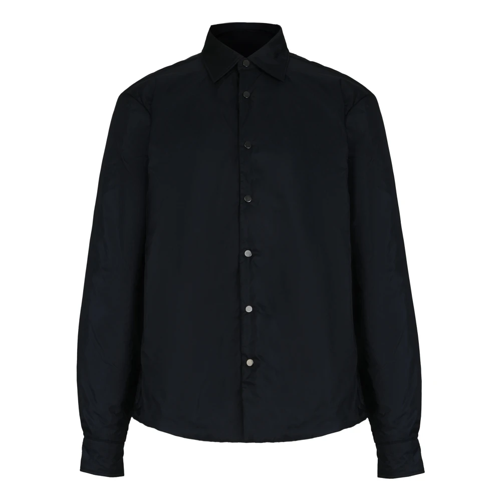 Hugo Mannelijk Zwart Overhemden Heren, Xl, Nylon, Overshirt Van Nylon