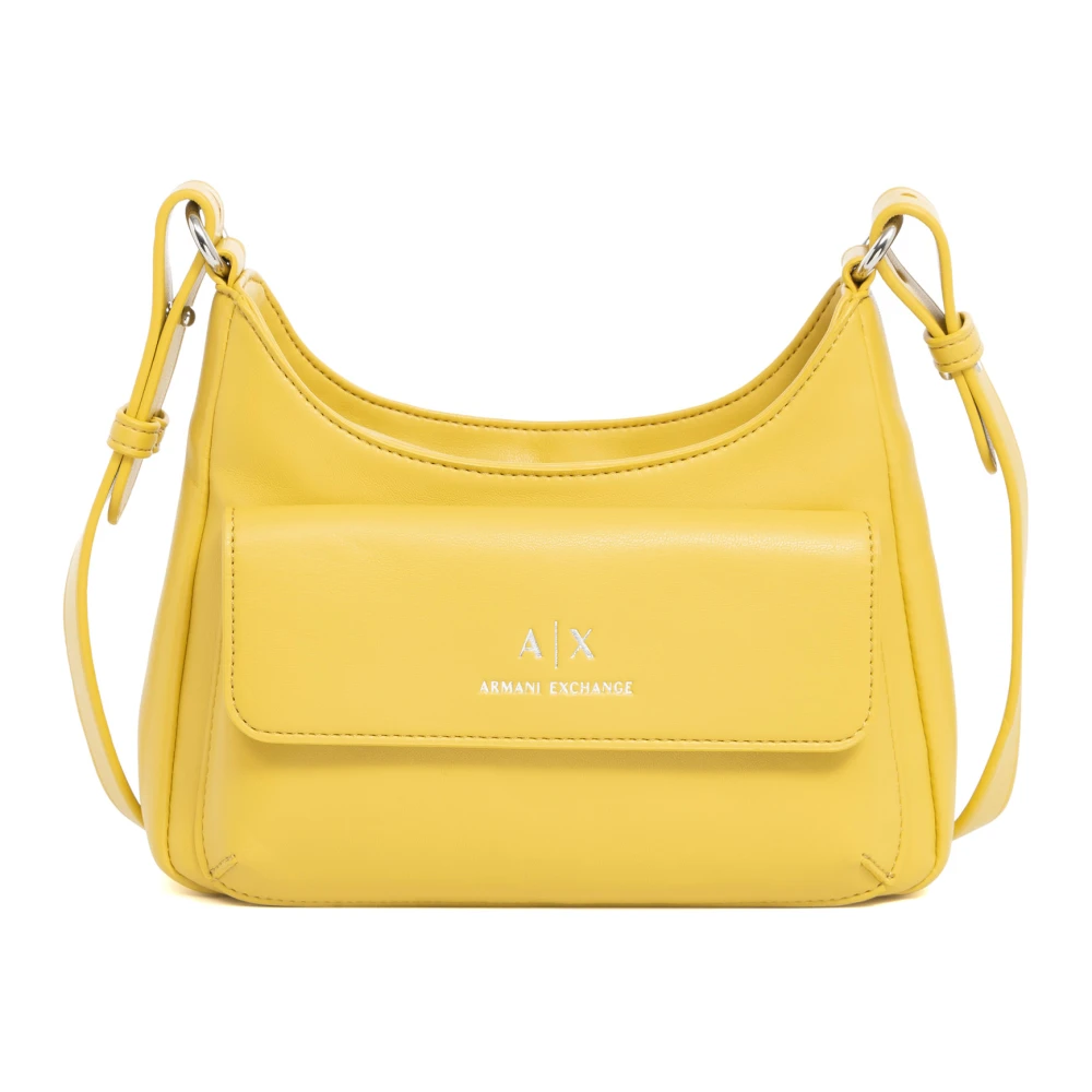Armani Exchange Stijlvolle Hobo Tas met Verstelbare Band Yellow Dames