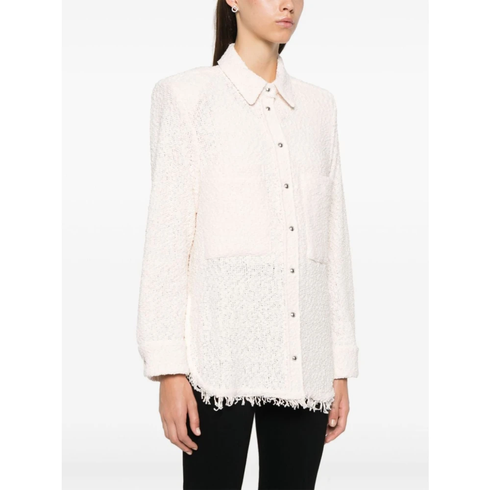 IRO Roze Tweed Bouclé Shirt Pink Dames