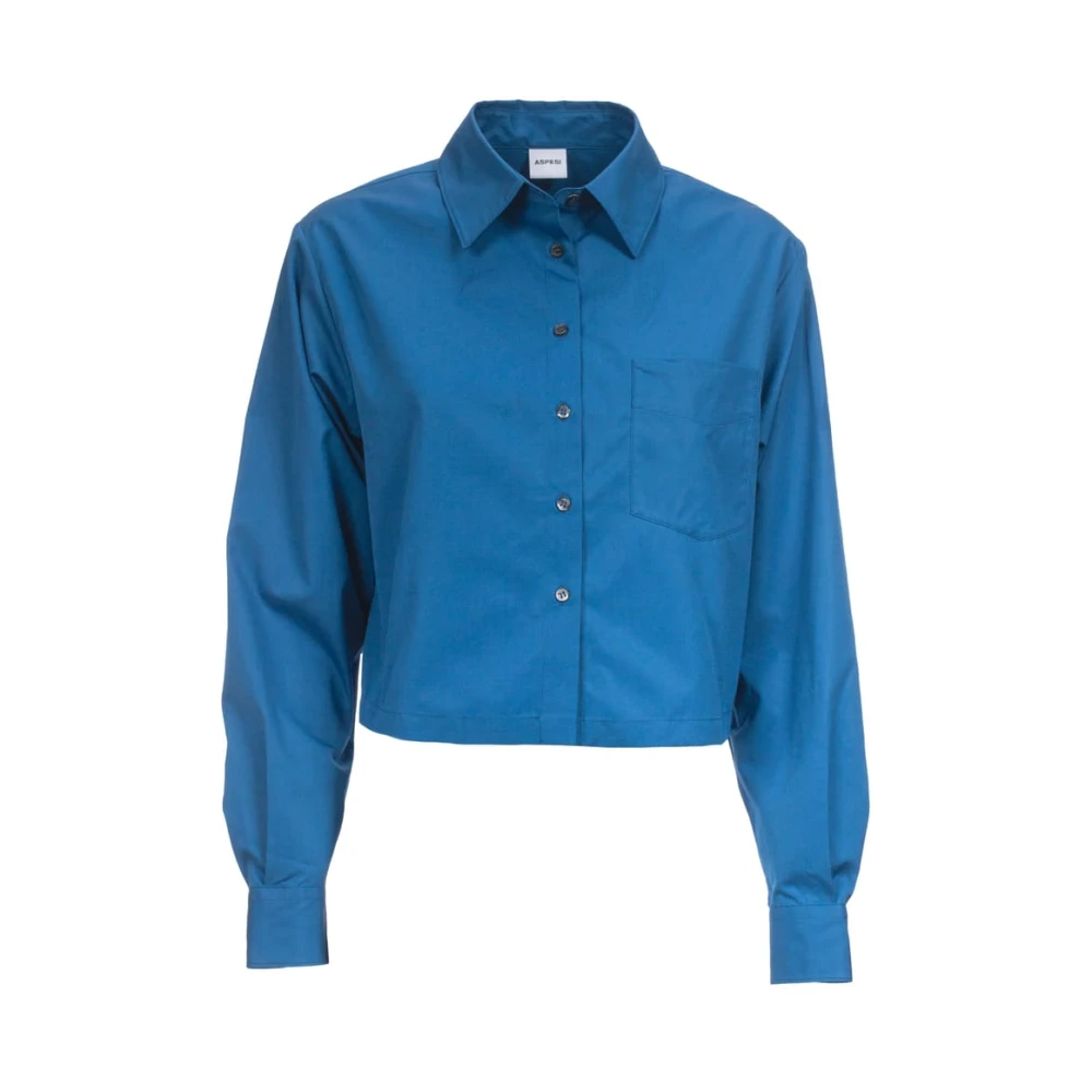 Aspesi Blauw Katoen Poplin Overhemd Blue Dames