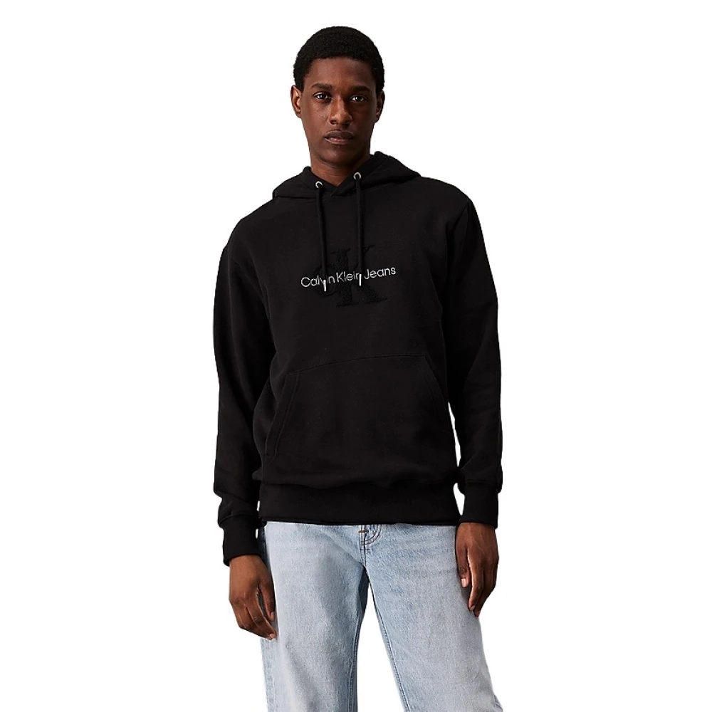 Calvin Klein Jeans Heren Crewneck Sweatshirt met Monogram Black Heren