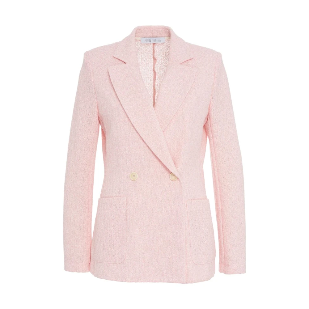 Harris Wharf London Rosa Dubbelknäppt Blazer Pink, Dam