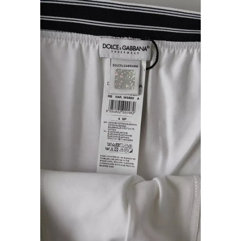 Dolce & Gabbana Witte Katoenmix Regular Boxershorts Ondergoed White Heren