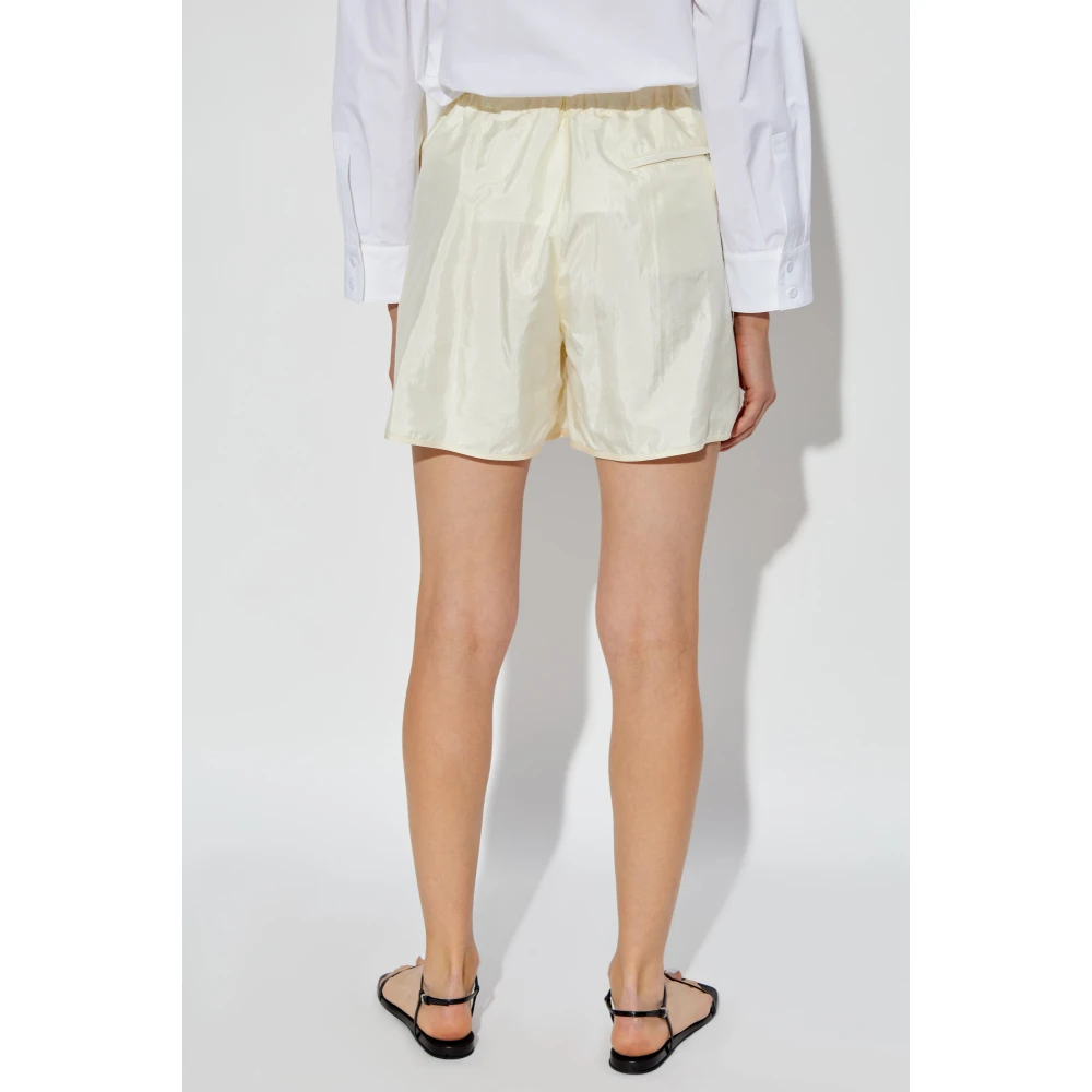 Jil Sander Shorts met zijdeafwerking Beige Dames