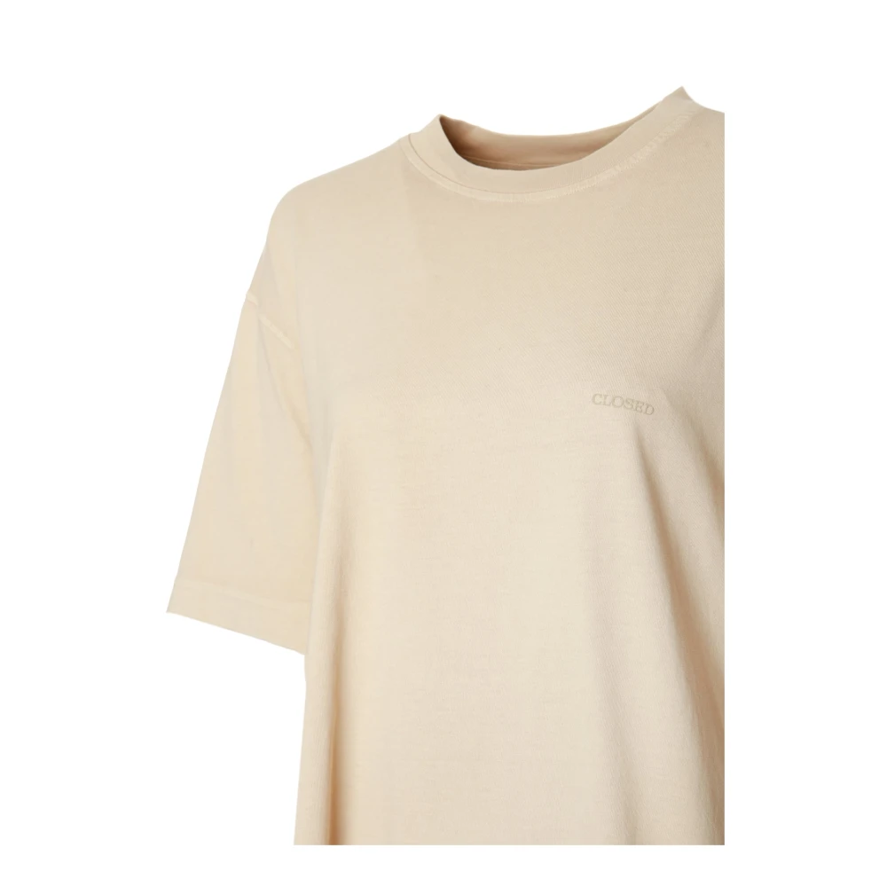 closed Casual Oversized T-Shirt Beige Heren