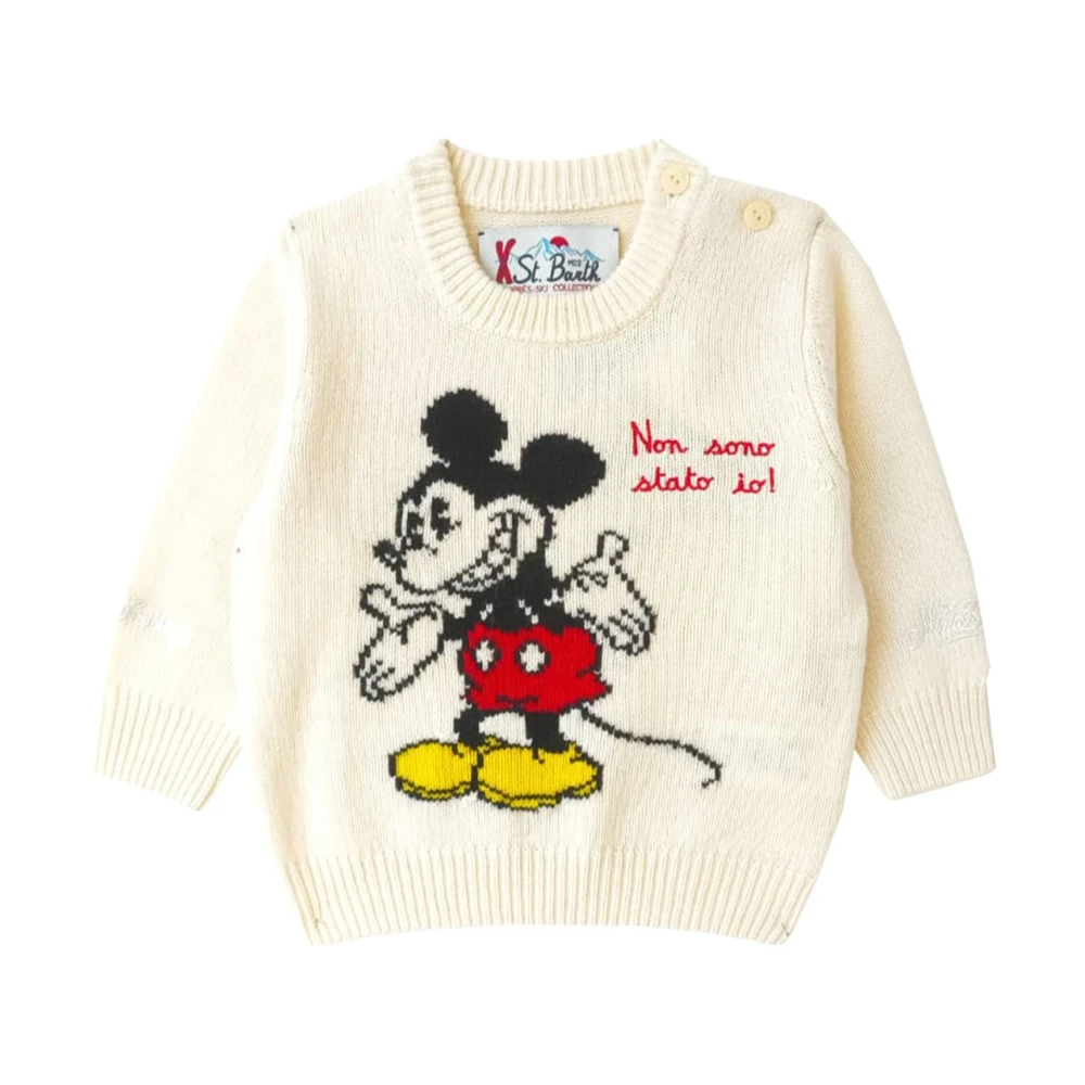 Mc2 Saint Barth Boys White Kids Knitwear, 4 Y, Maglia Douglas