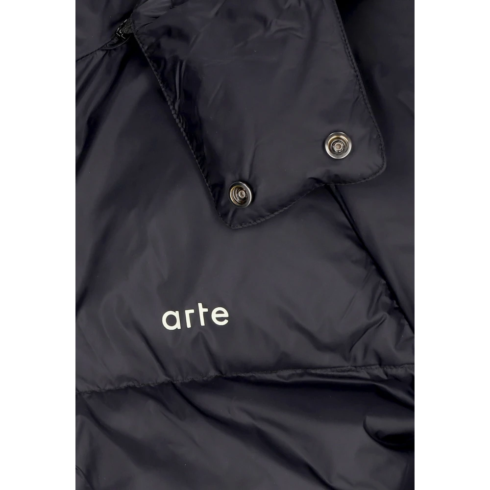 Arte Antwerp Zwarte Pufferjas met hoge kraag Black Heren