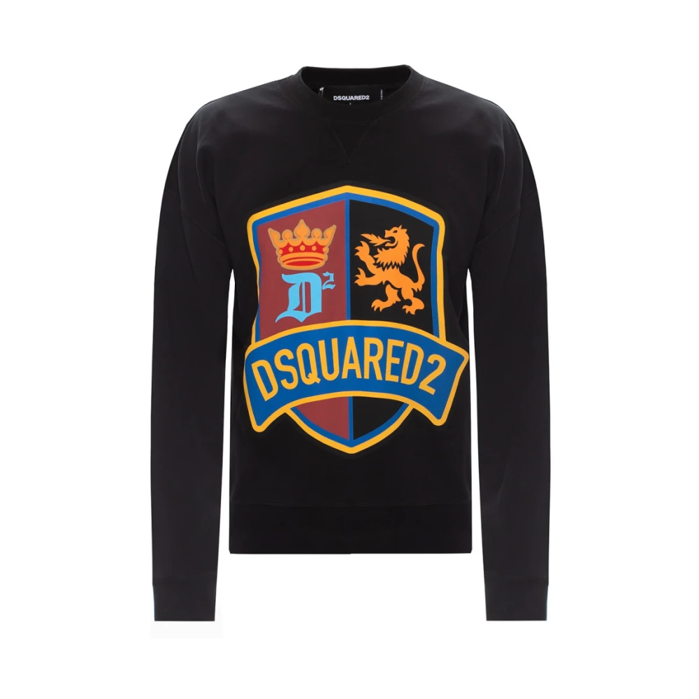 Dsquared2 Bedrukte Logo Sweatshirt Black Heren