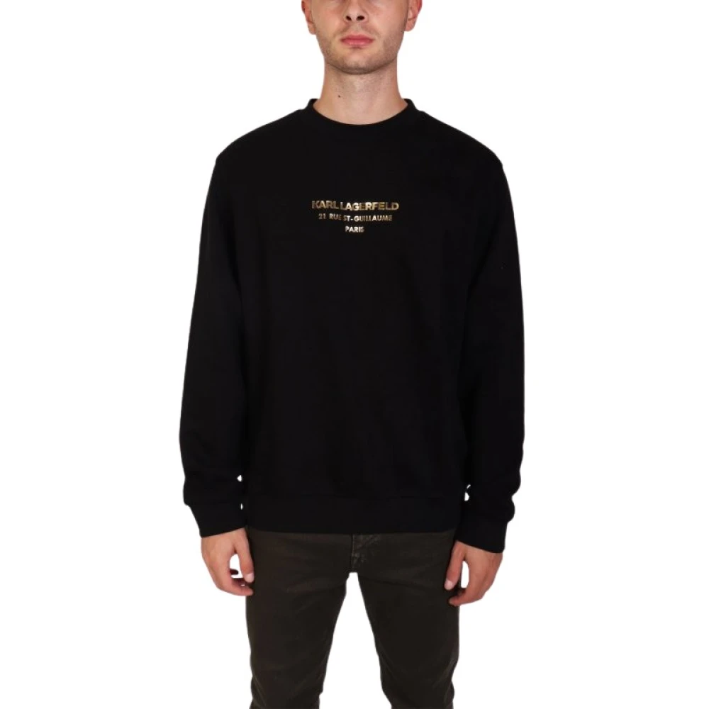 Karl Lagerfeld Black Sweatshirts, Male, Xl, Sweatshirt