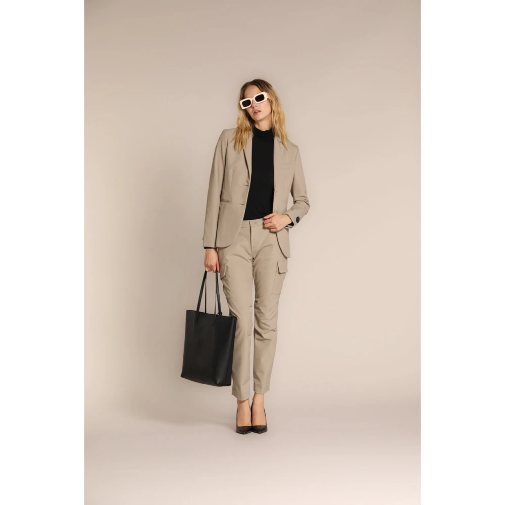 Mason's Curvy Fit Winter Cargo Broek Beige Dames