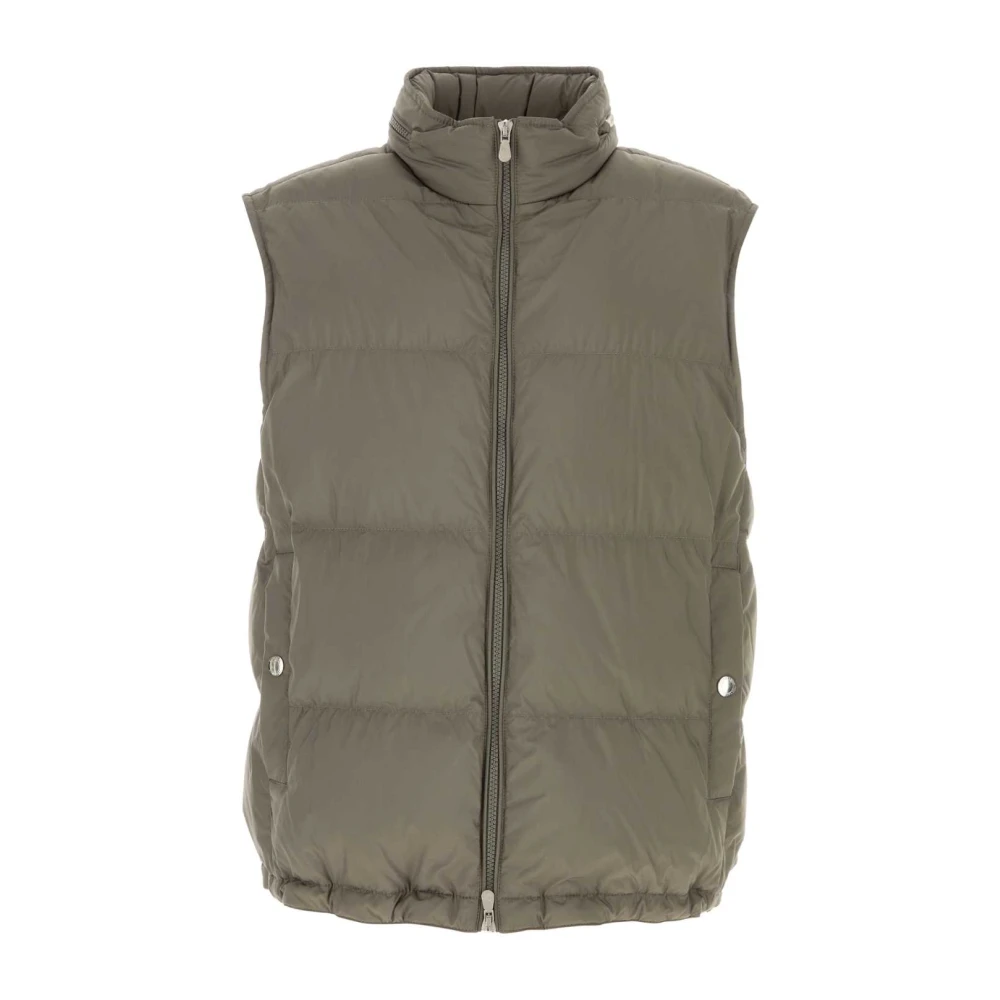 Brunello Cucinelli , Waistcoats, Male, Gray, L, Techno Fabric Down Vest