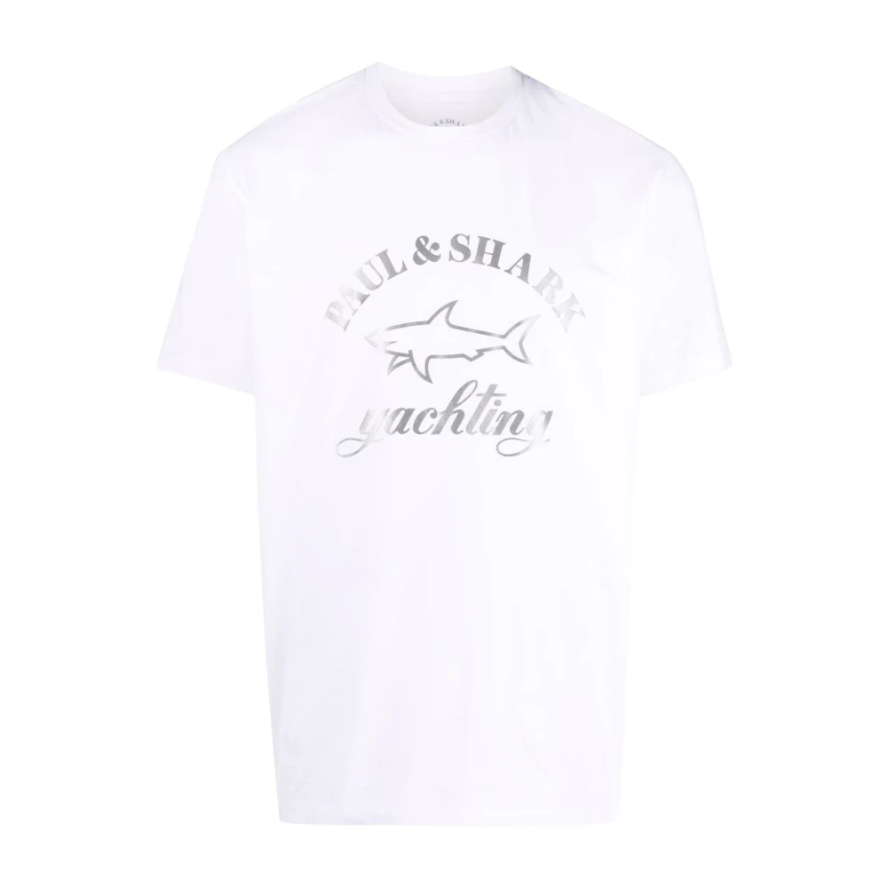 Paul & Shark T-Shirt I Bomull White, Herr