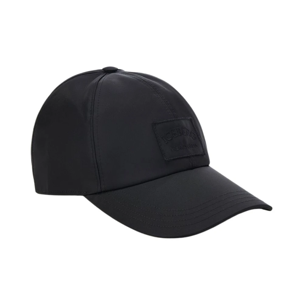 Iceberg Zwarte Nylon Regular Fit Pet Black Heren