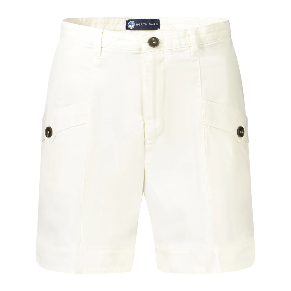 North Sails White Gabardine Cargo Shorts - Female - Casual Shorts - 2XL - Shorts
